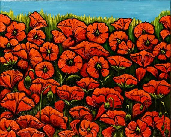 Champ de coquelicots